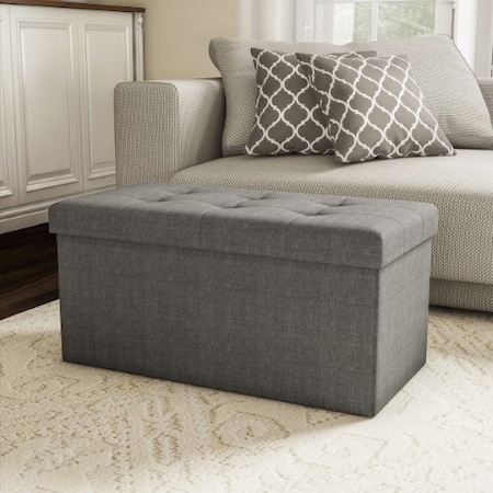 Hastings Home Foldable Ottoman Storage Bench 426142PII